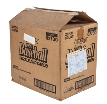 1990 Donruss Baseball Opened Wax Box Case (20 Boxes)